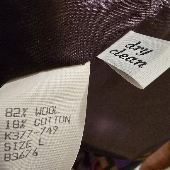 Pendleton Sophisticates Wool Navajo Bomber Beige Black‎ Red Blue Size Large - Picture 7 of 11